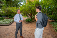 President Kevin Guskiewicz Greet Students First Day Class Fall 2025