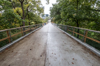 Library bridge art installation